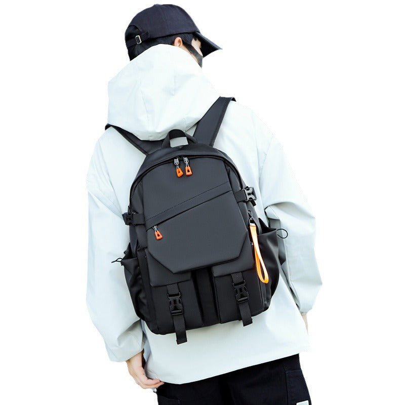 Large Capacity Nylon Student Backpack with Computer Storage