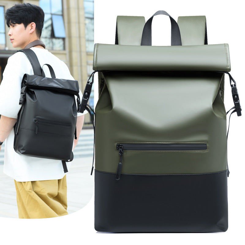 Large Capacity Roll Top Travel Backpack with Computer Storage