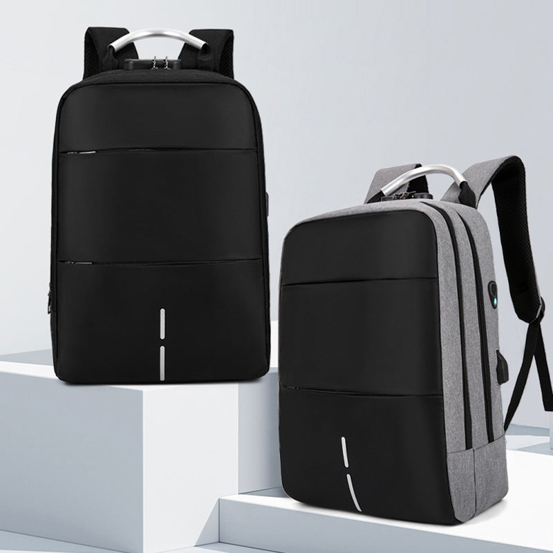 Men's Anti-Theft Backpack with USB Charging Business Design