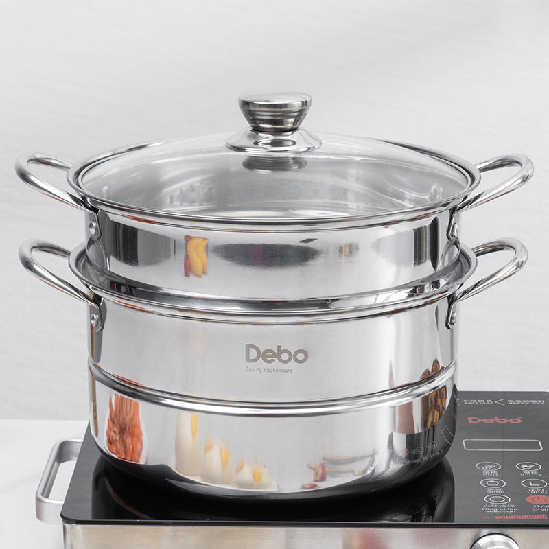 DEBO Deplatinum Double-Layer Steamer, 28cm Food Grade