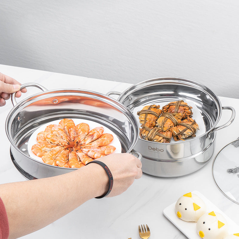 DEBO Deplatinum Double-Layer Steamer, 28cm Food Grade