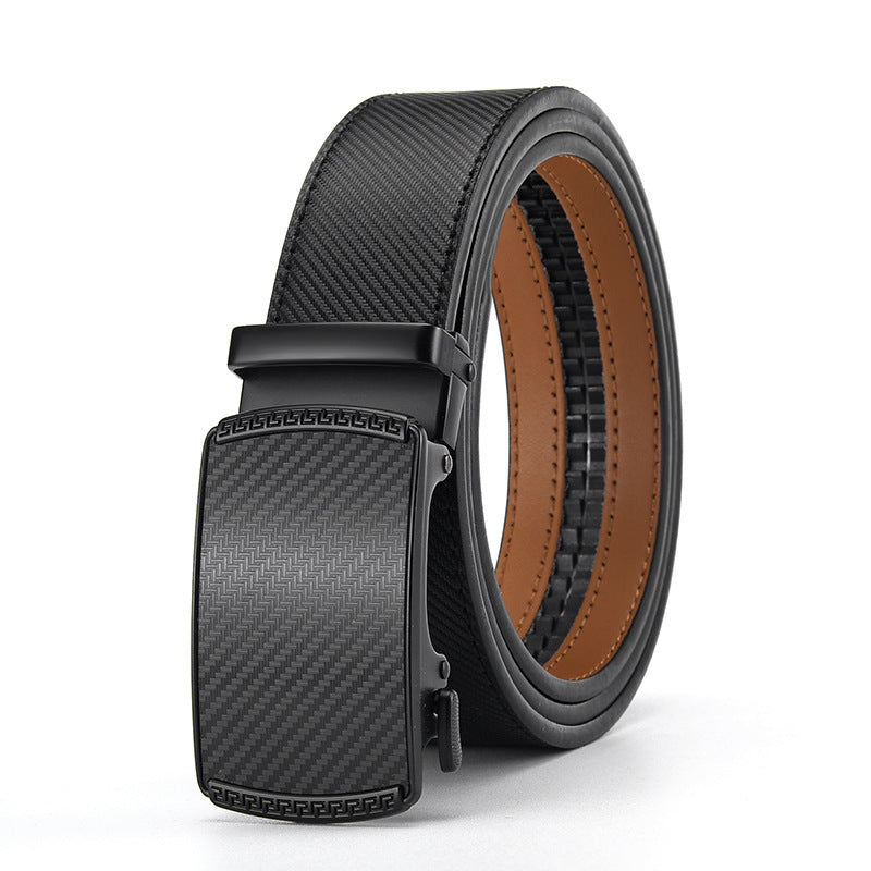Men's Genuine Leather Belt with Automatic Buckle Design