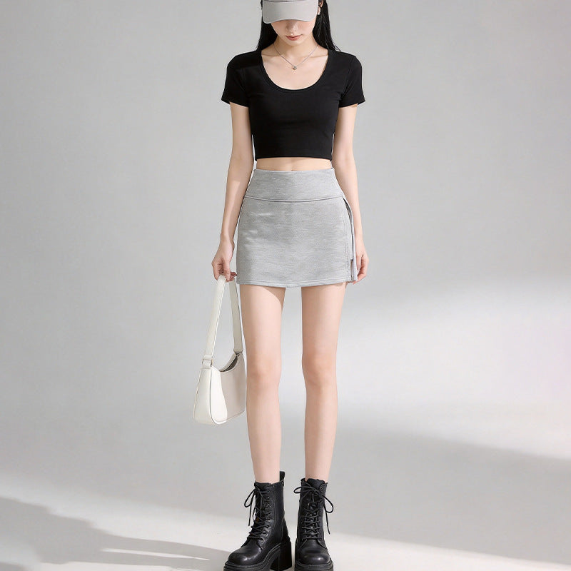 Women's Side Slit Sports Culottes Casual Shorts