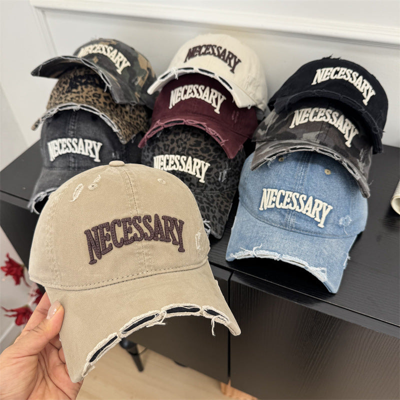 Women's Embroidered Baseball Cap Cotton Blend Adjustable Sun Hat