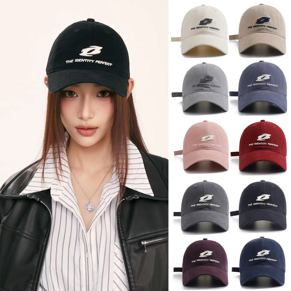 Women's Washed Cotton Retro Embroidered Baseball Cap
