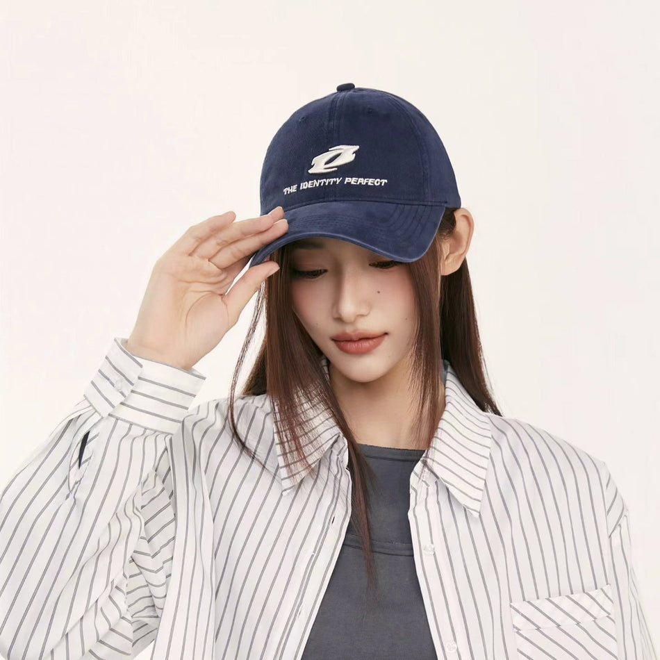 Women's Washed Cotton Retro Embroidered Baseball Cap