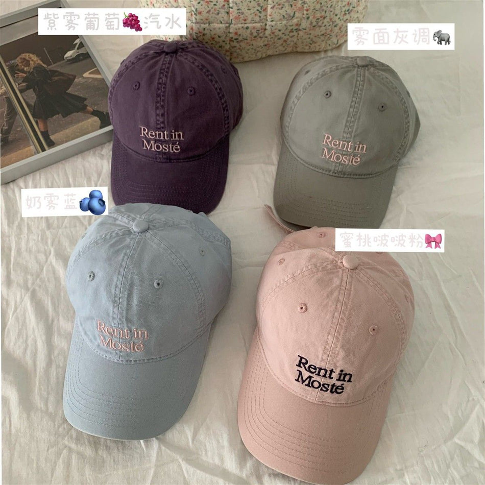 Women's Washed Soft Top Embroidered Baseball Cap
