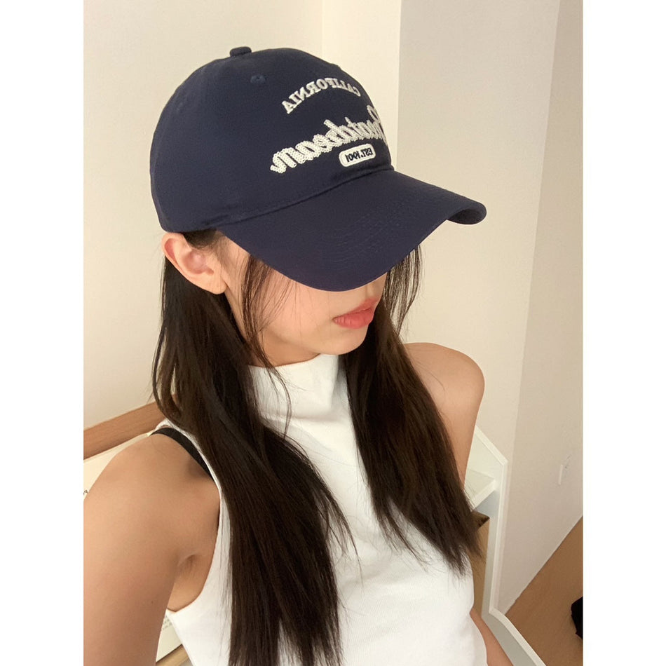 Women's Letter Embroidered Wide Brim Baseball Cap