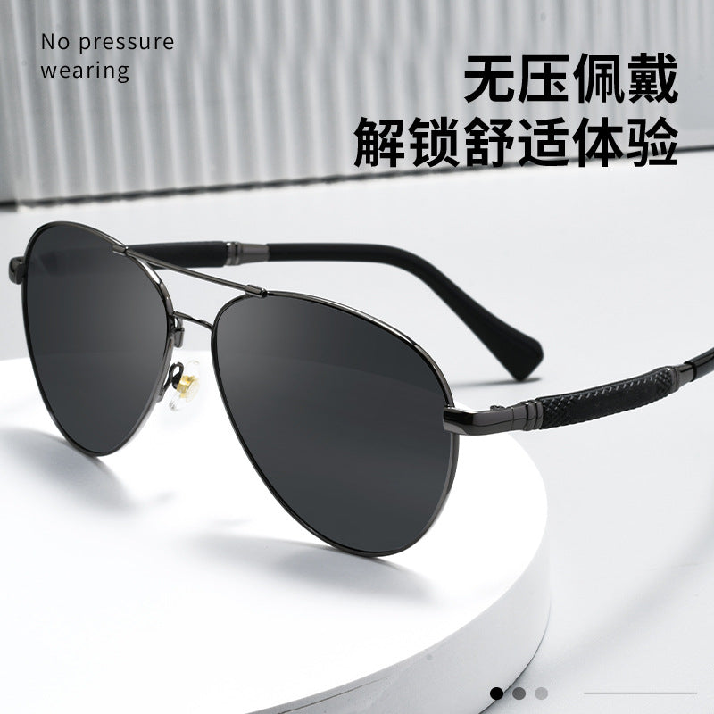 Baishifen Aviator Sunglasses with UV Protection Memory Frame