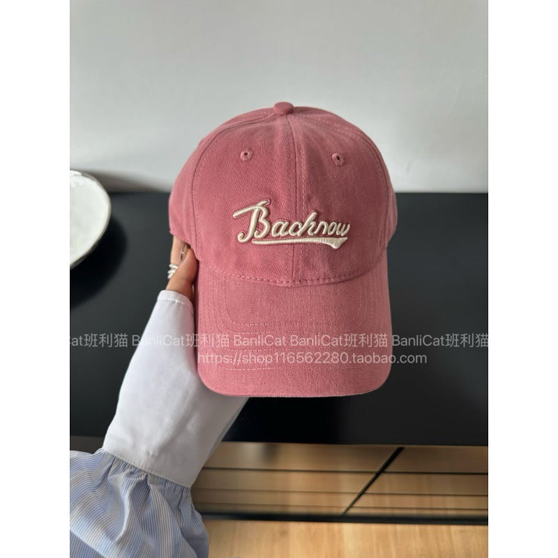 Women's Cotton Embroidered Soft Brim Baseball Cap
