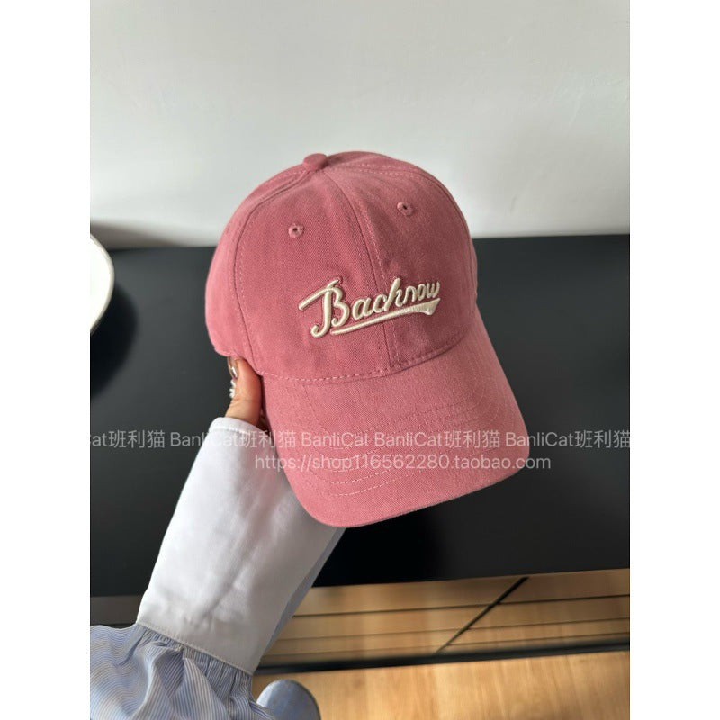 Women's Cotton Embroidered Soft Brim Baseball Cap