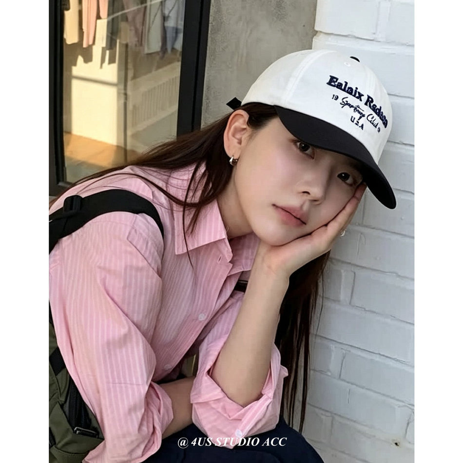 Korean Style Quick Dry Color Block Baseball Cap