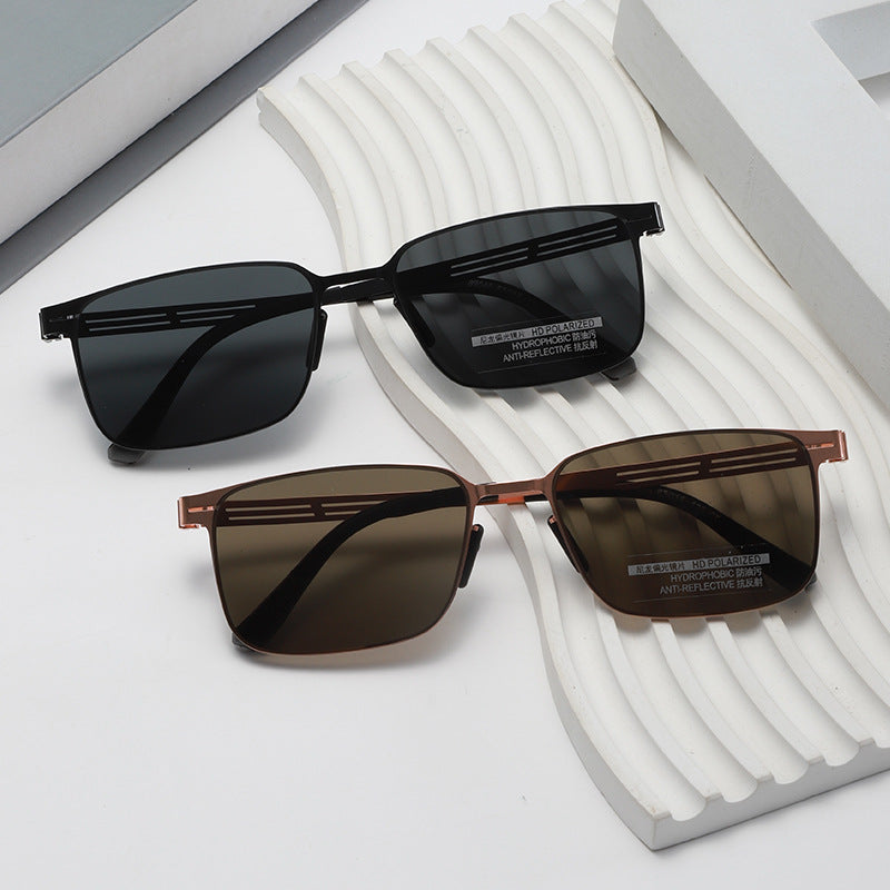 Men's Nylon Polarized Aviator Sunglasses with Mirror Lens