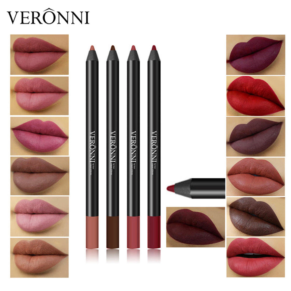 VERONNI Bellini Matte Lip Liner Easy-Glide Longwear Formula