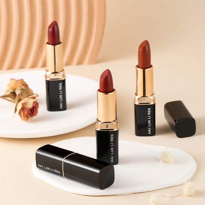 Helen Beauty Velvet Matte Lipstick Non-Stick Cup Black Tube