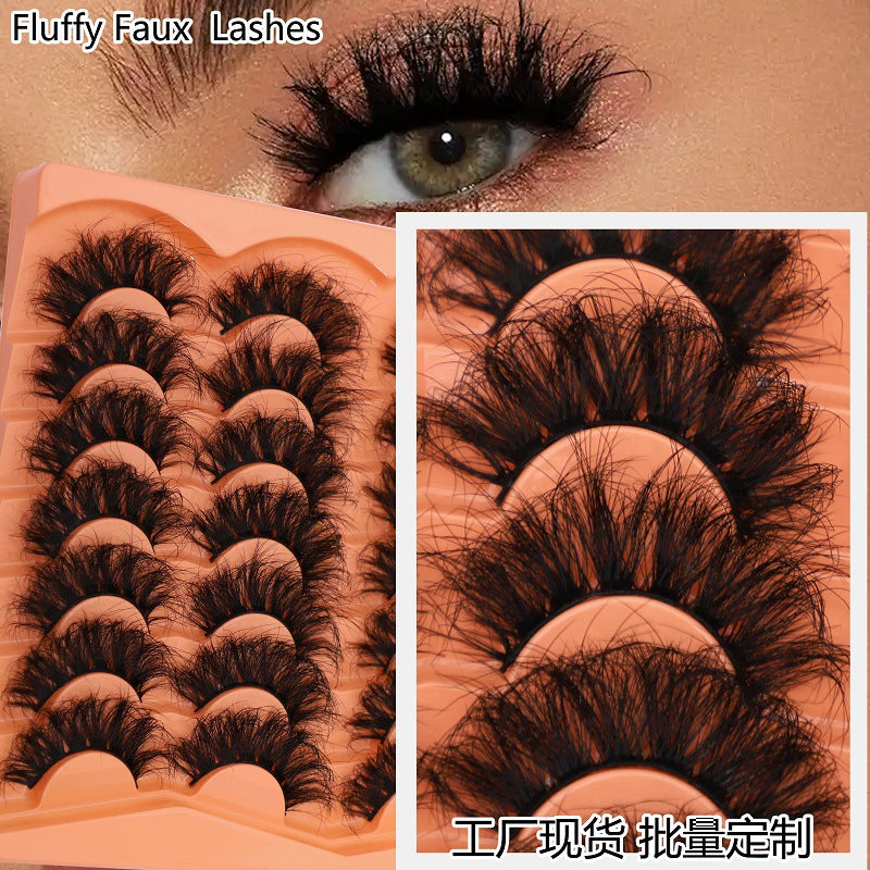 Fluffy Thick Curled False Eyelashes Natural Volume Lash Set