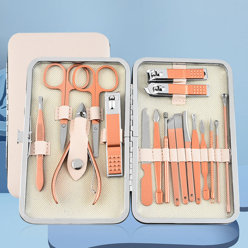 Rose Gold Stainless Steel Nail Clipper Manicure Tool Set