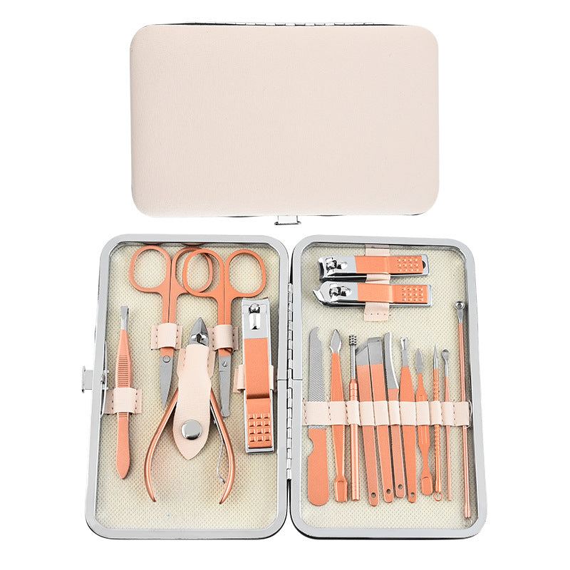 Rose Gold Stainless Steel Nail Clipper Manicure Tool Set