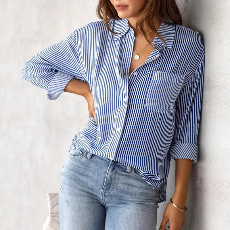 Women's Loose Casual Long Sleeve Shirt for Everyday Wear