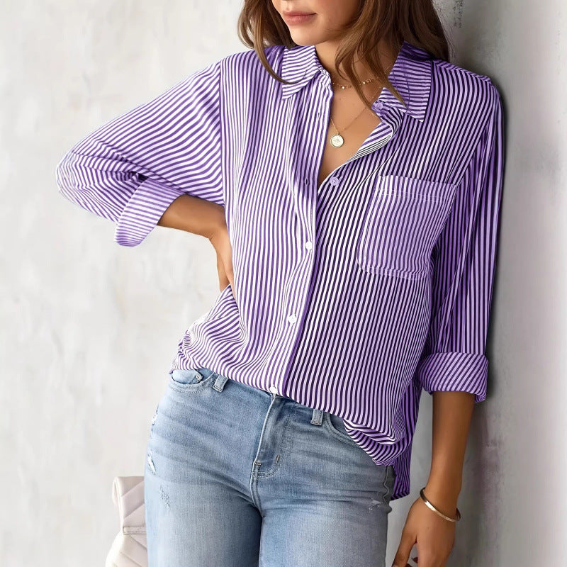 Women's Loose Casual Long Sleeve Shirt for Everyday Wear