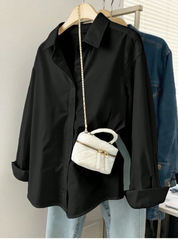 Women's Casual Loose Long Sleeve Versatile Spring Shirt Top