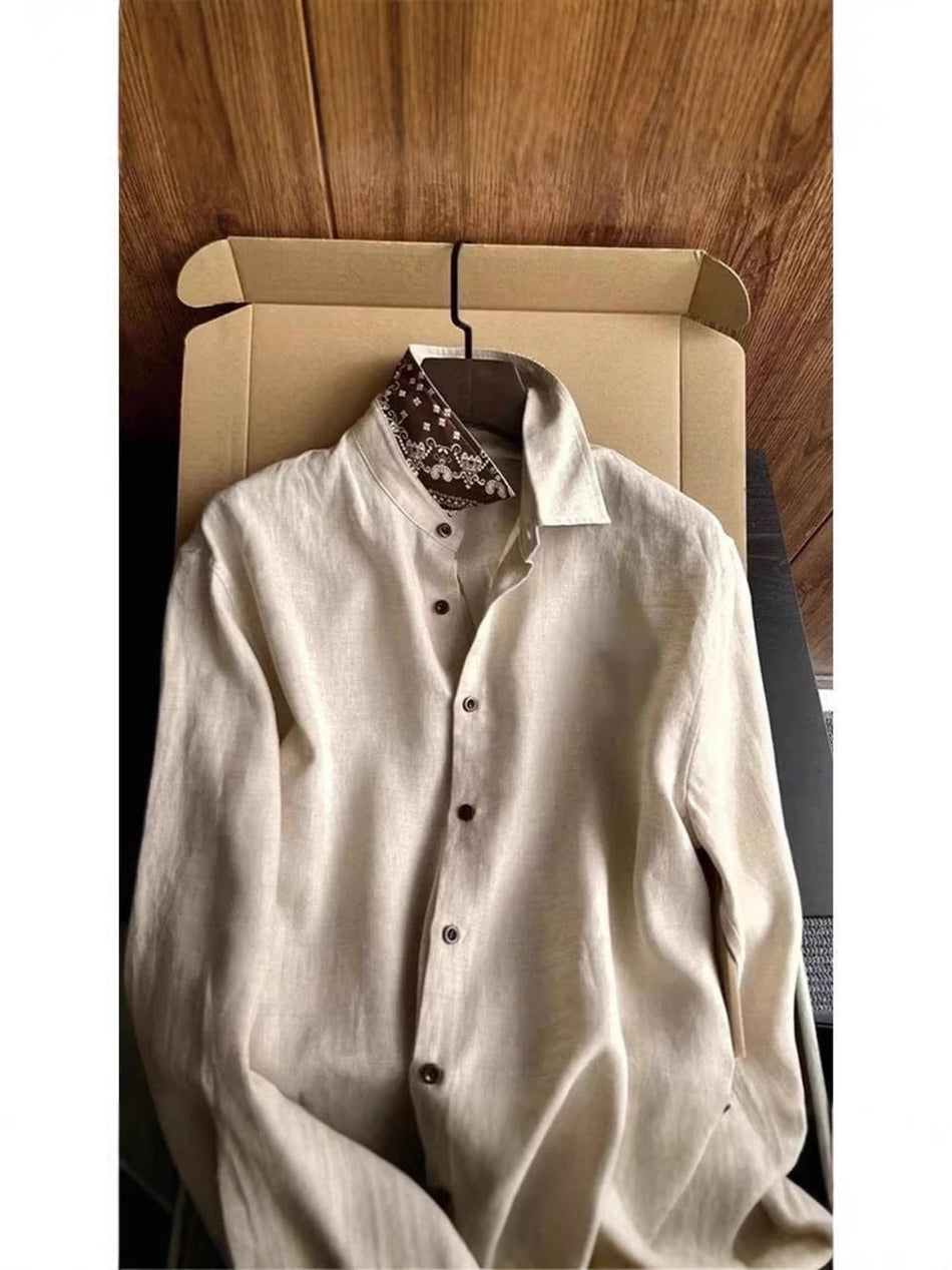Women's Retro Paisley Long Sleeve Loose Vacation Shirt Jacket