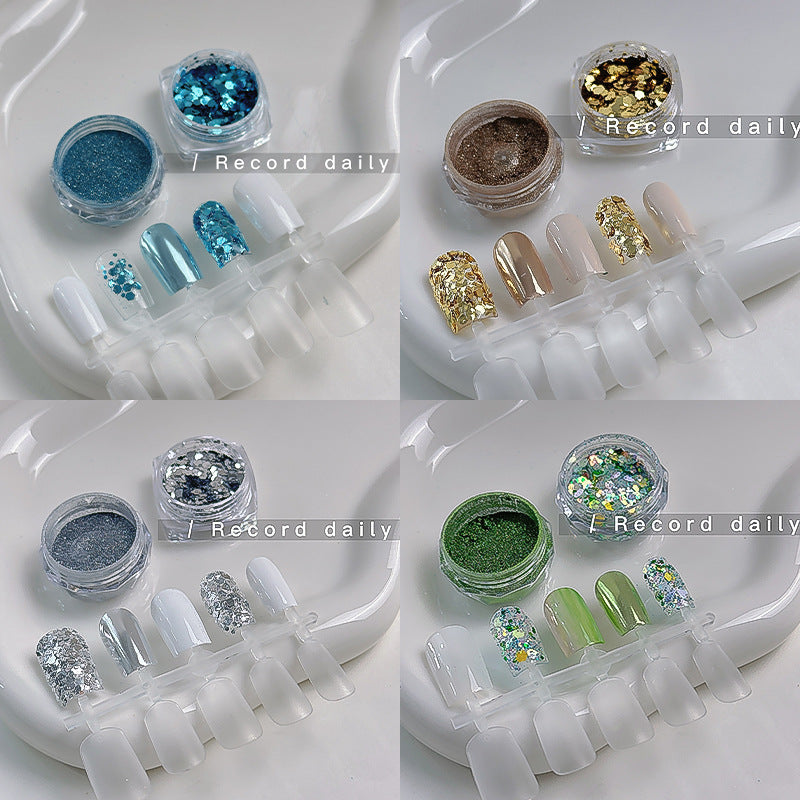Mirror Powder & Glitter Nail Art Decoration Set