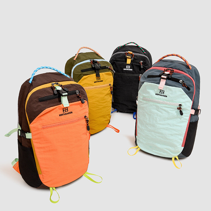 Jet Bird Unisex Nylon Hiking Backpack, Color-Blocking 20-35L