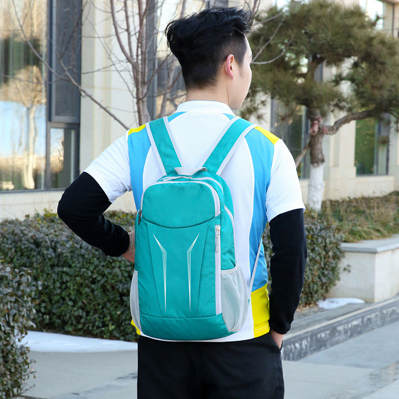 Neutral Nylon Foldable Hiking Backpack, Water-Repellent Design