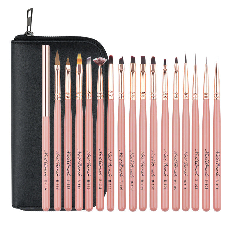 Professional Nail Art Brush Set for Gel, Liner & Acrylic Design