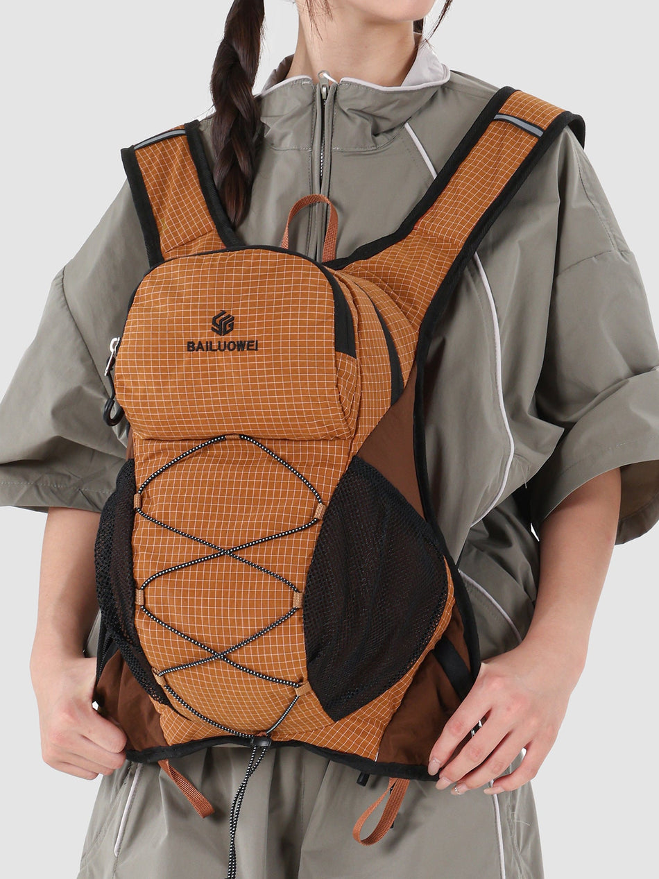 Unisex Polyester Hiking Backpack, Multi-Layer Storage Design
