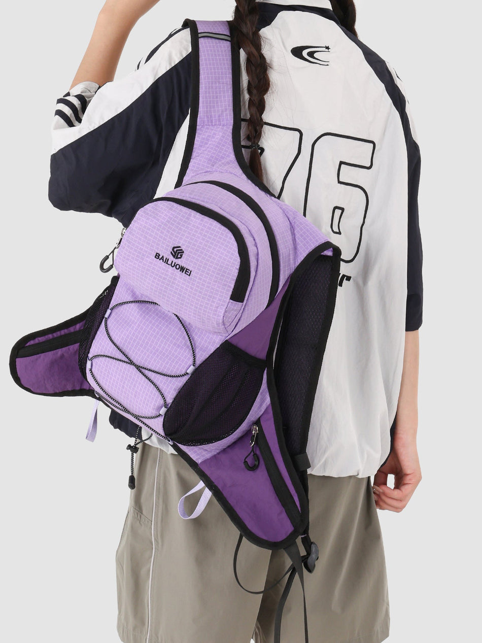 Unisex Polyester Hiking Backpack, Multi-Layer Storage Design