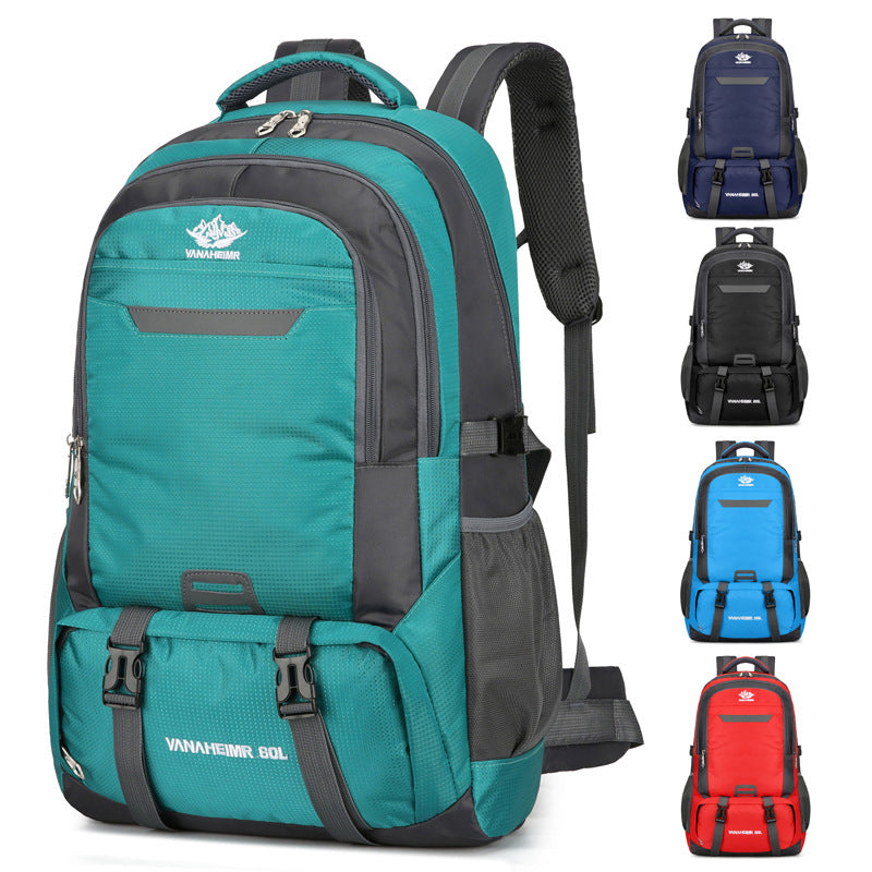 Azeria Neutral Nylon Mountaineering Backpack, 60L Water-Repellent