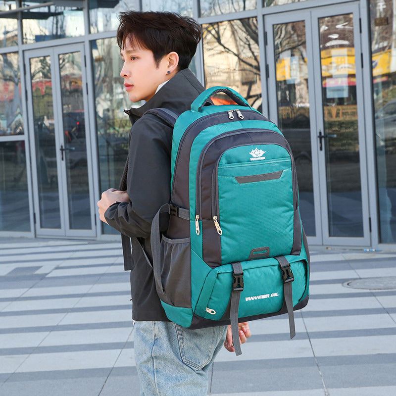Azeria Neutral Nylon Mountaineering Backpack, 60L Water-Repellent