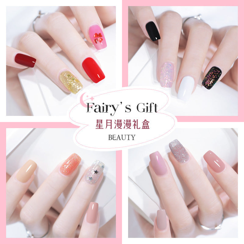 Water-Based Nail Polish Gift Set with Floral Fragrance & Nude