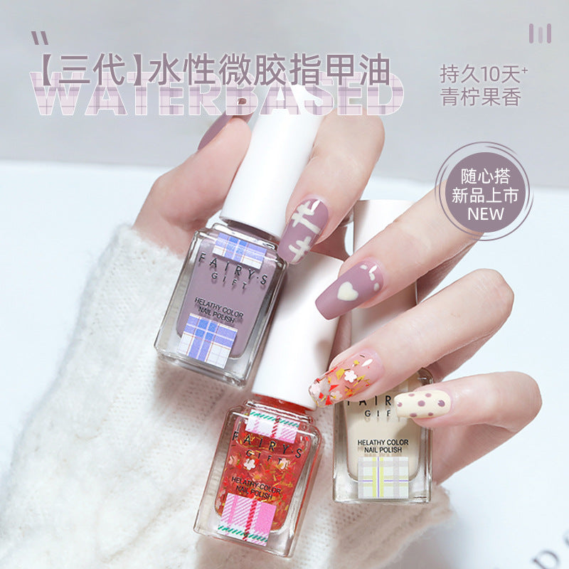 Water-Based Micro Gel Nail Polish with Quick-Dry Gloss Finish
