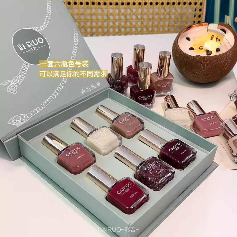 Cairuo Water-Based Nail Polish Set – Quick-Dry Summer Colors