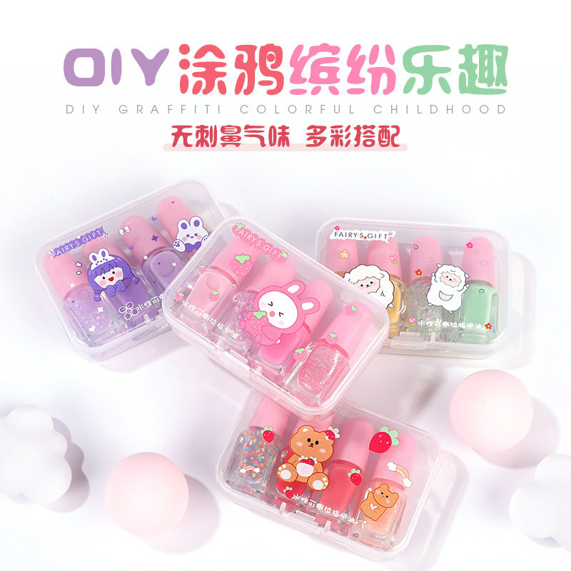 Water-Based Peelable Nail Polish Gift Set – Portable & Quick-Dry