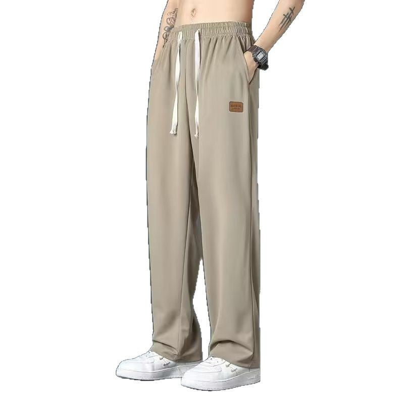 Men's Ice Silk Wide Leg Quick Dry Casual Trousers