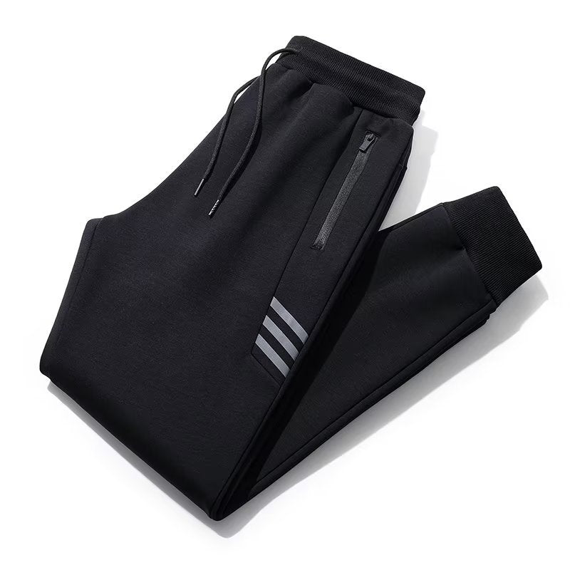 Men's Thin Sports Pants Zipper Pocket Casual Trousers