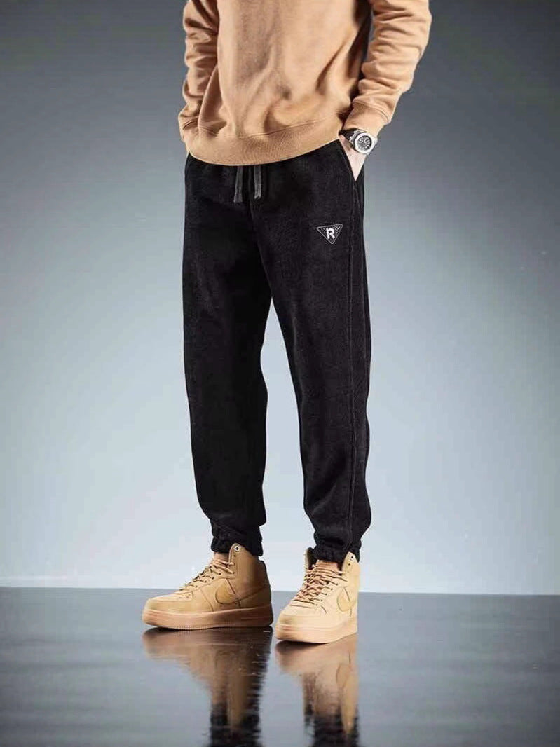 Men's Corduroy Jogger Sweatpants Drawstring Joggers