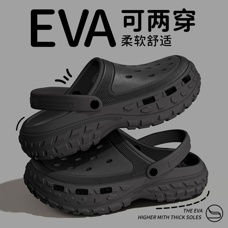 Men's Thick Sole Non Slip Casual Beach Clog Slippers