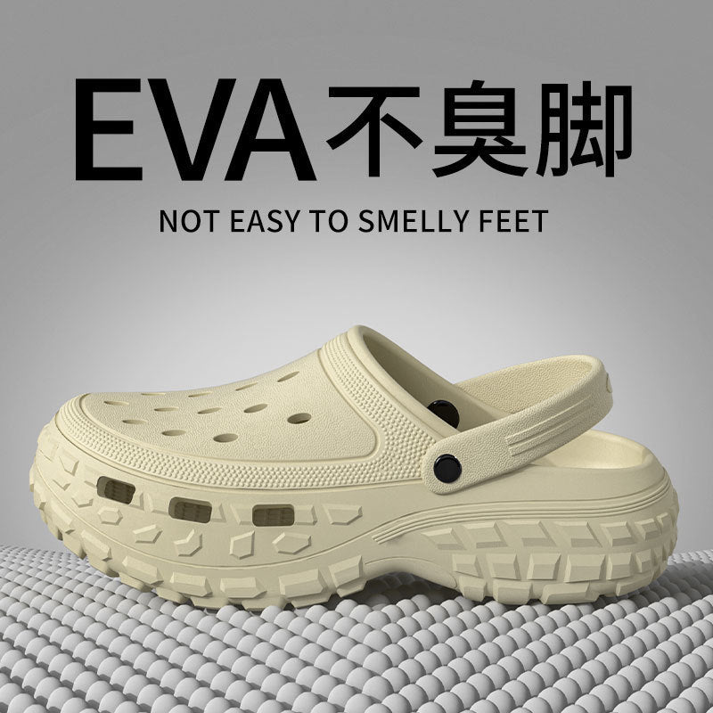 Men's Thick Sole Non Slip Casual Beach Clog Slippers