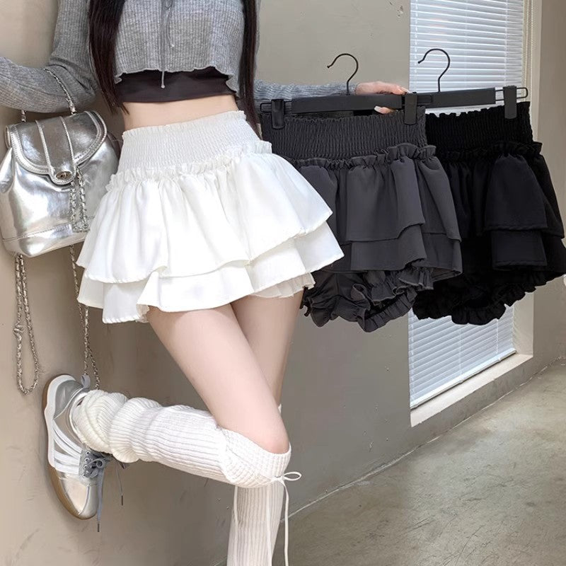 High-Waisted Tiered Ballet Skort for Women