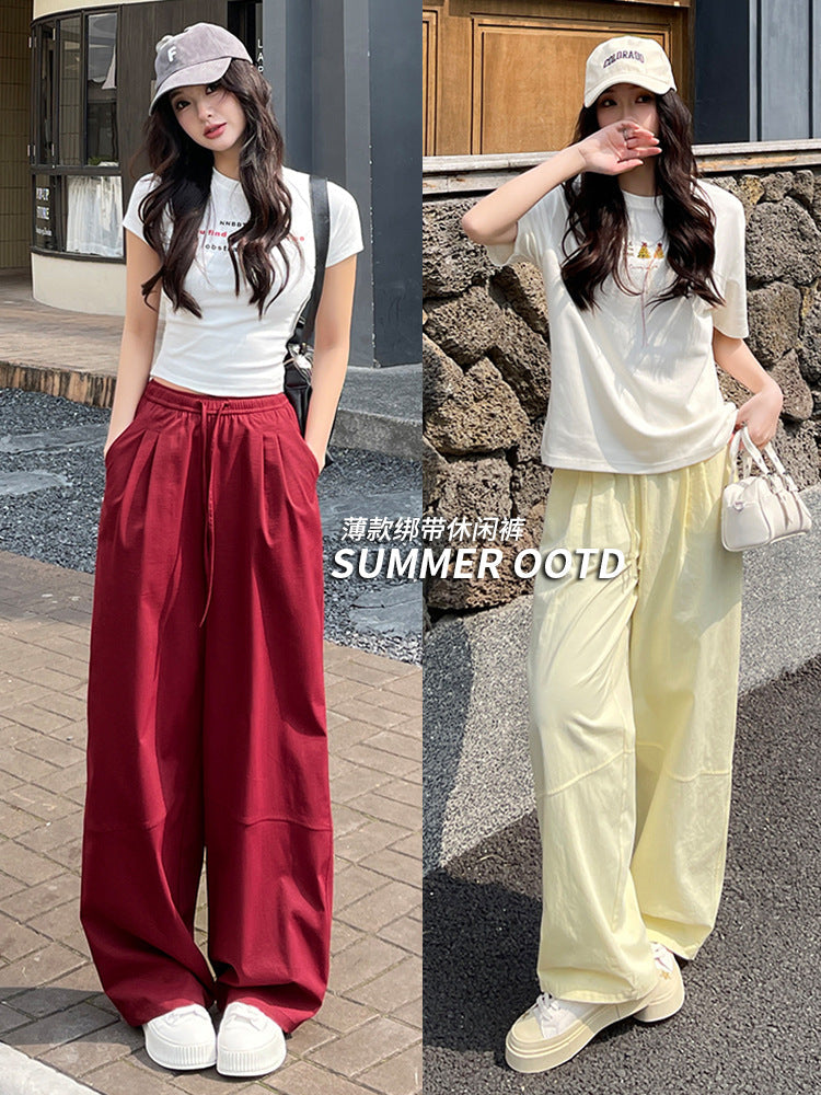 High-Waisted Quick-Dry Wide-Leg Pants for Women