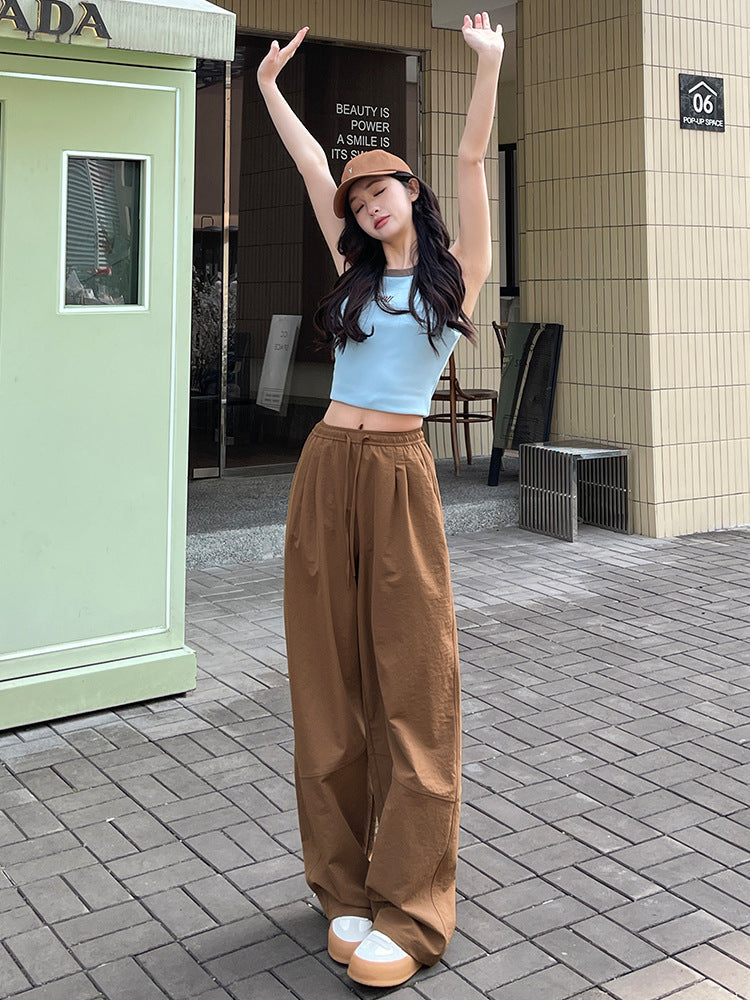 High-Waisted Quick-Dry Wide-Leg Pants for Women