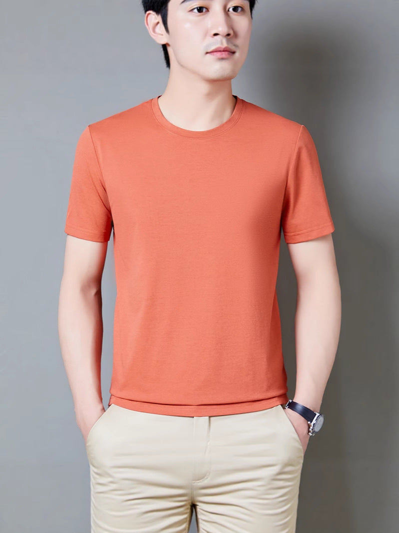 Men's Cotton Short Sleeve T-Shirt Quick Drying Antibacterial Top