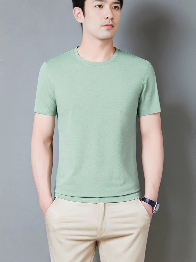 Men's Cotton Short Sleeve T-Shirt Quick Drying Antibacterial Top