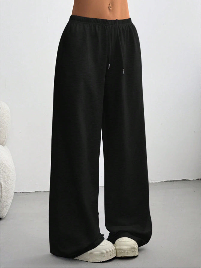 High-Waisted Drawstring Wide-Leg Sweatpants for Women