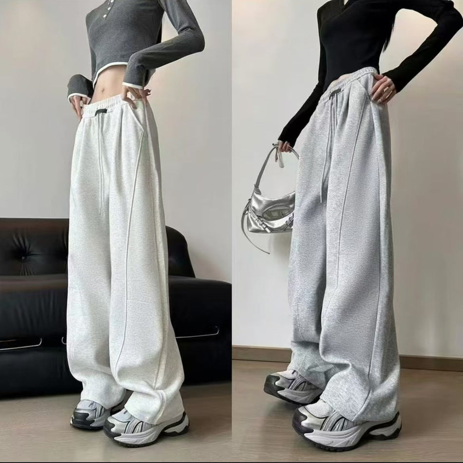 Women's High Waist Curved Hem Pants – Slim Fit Casual Trousers